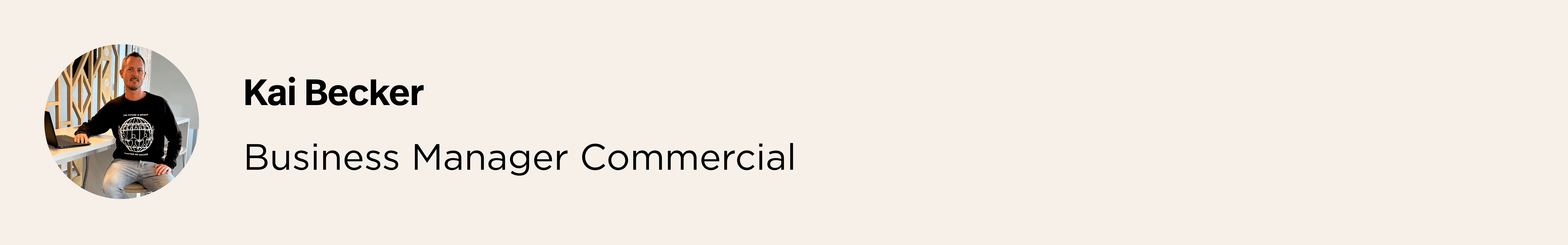 Kai Becker, Business Manager Commercial